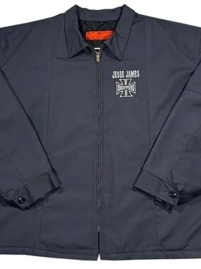 Vintage Red Kap West Coast Choppers Jesse James Grey Work Jacket (Size XXXL)